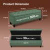 Storage Ottoman Bench, 51-Inch 30 Gallons Large Faux Leather Bench - 2 of 4