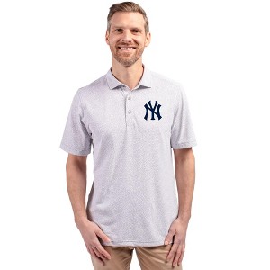 New York Yankees Cutter & Buck Virtue Eco Pique Botanical Print Recycled Mens Polo - 1 of 1
