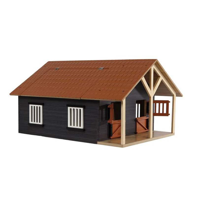 Kids Globe 1/24 Wooden Horse Stable With 2 Stalls And Storage Room 610167, 2 of 5