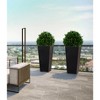 Wallowa 2 Piece Weather Resistant Tapered Metal Planter with Removable Shelf and Drainage Hole - 2 of 4