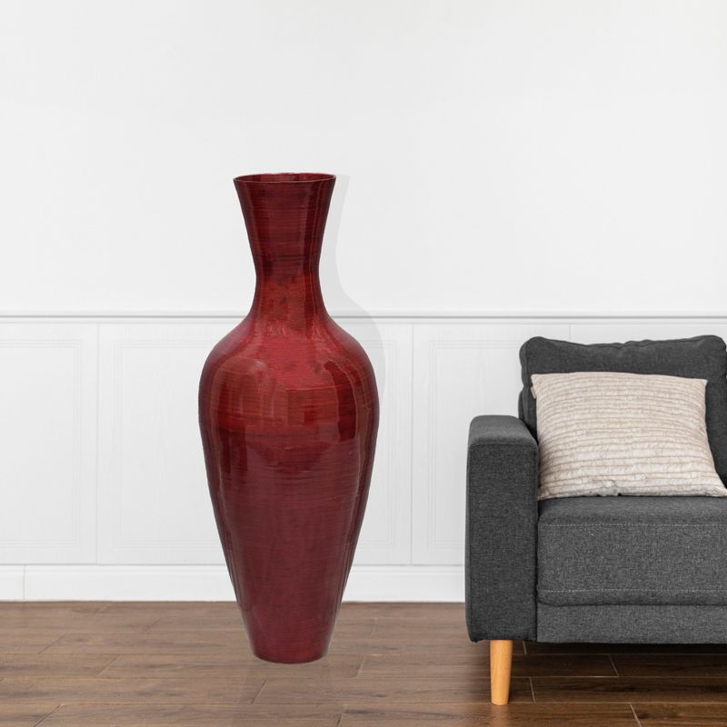 Uniquewise Tall Floor Vase, 37 Inch Bamboo Vase, Modern Vase for Dining, Living Room, Entryway, Large Flower Holder, Classic Floor Vase for Home Decor, 4 of 7