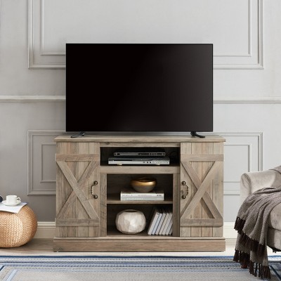 TIRAMISUBEST American retro TV Stand Farmhouse Classic Media TV Stand Antique Entertainment for TV up to 50"