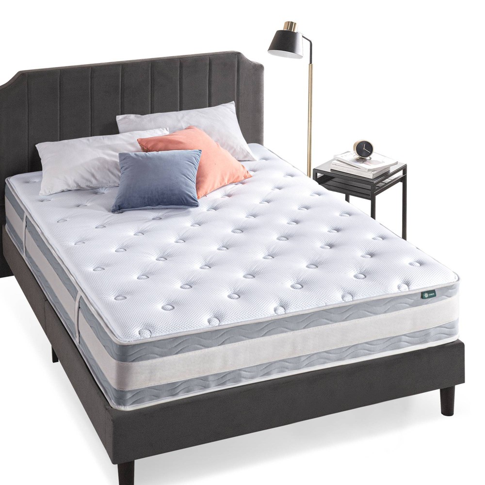 Photos - Mattress Zinus New Cooling 12" Hybrid  - King: Medium Firm, CertiPUR-US, Pocket Coils, Gel & Memory Foam, UPC 841550094121 