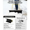 29" Wheeled Snows Shovel,Heavy-Duty 2-Wheel Snow Shovel with Adjustable Height T-Shaped Handle - 3 of 4