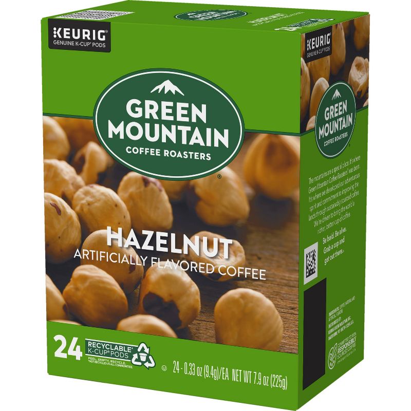 24ct Green Mountain Coffee Hazelnut Keurig K-Cup Coffee Pods Flavored Coffee Light Roast, 5 of 8