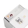 PAGED Night Stand with Socket and LED Lights, Modern Bedside Table with Drawers and Sliding Top, Nightstand for Bedroom - 3 of 4