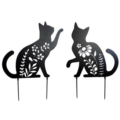 Ganz 12.5 Inch Cat Silhouette Stakes Yard Decor Kitty Decorative Garden Stakes