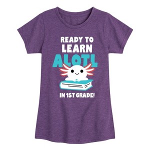 Girls' - Instant Message - Learn Alotl In 1st Grade Fitted Short Sleeve Graphic T-Shirt - 1 of 4