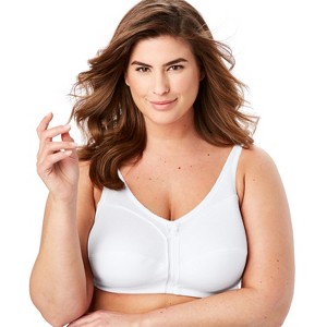 Comfort Choice Women's Plus Size Satin-Trim Posture Bra - 1 of 4