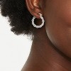 Silver Plated High Polished Twist Hoop Earrings - A New Day™ Silver: Fashion Jewelry, Clip-In Clasp, Nickel-Free Metal - 2 of 3