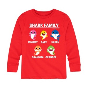 Boys' - Baby Shark - Types Of Sharks Long Sleeve Graphic T-Shirt - 1 of 4