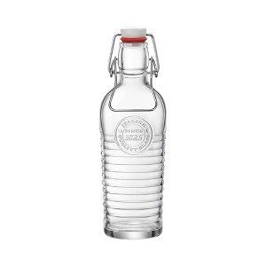 Bormioli Rocco Officina 37.25 oz. Glass Water Bottle, Airtight Seal/Metal Clamps - 1 of 4
