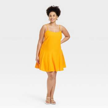 Women's Beach Bungalow Linen Mini Dress - A New Day™