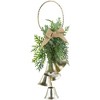 Northlight 11.25" Gold Bells Christmas Door Hanger with Burlap Bow - 3 of 4