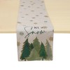 Unique Bargains Christmas Table Runner Gold Tone-Trimmed Christmas Tree Linen 72"x13" 1 Pc - 4 of 4