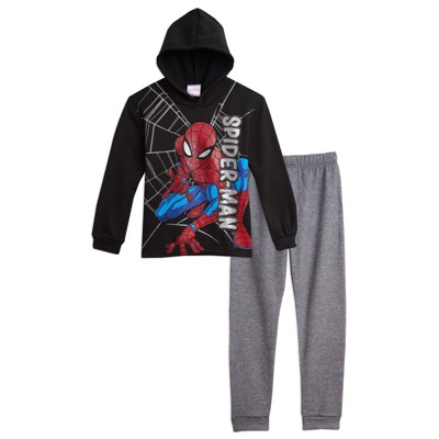 Marvel Avengers Spiderman Fleece-Set – Kapuzenpulli & Jogginghose Für Kids (Gr. 2T–18)