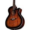Luna Art Vintage Grand Auditorium Solid-Top Cutaway Acoustic-Electric Guitar Distressed Vintage Brownburst - 3 of 4