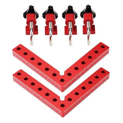 GOTGELIF 2 Set Precision Clamping Square L-Shaped Ruler Woodworking Clamp - 120mm