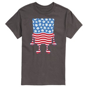Men's - SpongeBob SquarePants - Silhouette Stars Stripes Short Sleeve Graphic T-Shirt - 1 of 4