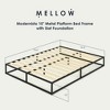 Mellow Modernista 10" Metal Platform Bed Frame with Slat Foundation, King, Black - 2 of 4