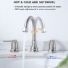 WOWOW 8 in. Widespread Double Handle Bathroom Faucet with Pop-up Drain Kit - 4 of 4