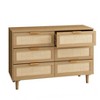 Bella Depot 6 Drawers Dresser with Rattan Drawer - 4 of 4