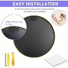 VYNXARIA Gold 36"x36" Metal Frame Round Bathroom Mirror ,Decorative Wall Mirror ,Wall Mount, Modern Decor ,Wall Mount, Modern Decor - 4 of 4