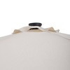 9' x 9' Solar LED Patio Umbrella with Tilt Adjustment and Crank Lift Beige - Wellfor: Hexagon Shape, Fade & Water-Resistant - 4 of 4