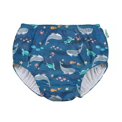 green sprouts Whale Printed Pull-Up Reusable Swim Diaper - Blue
