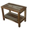 EcoDecors® Eleganto® 24" Teak Wood Shower Bench with Shelf in EarthyTeak Finish - Target Plus Natural 24"L x 13"D x 18"H - 3 of 4