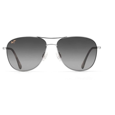 Maui Jim Cliff House Aviator Sunglasses - Gray Lenses With Silver Frame ...