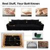 KTMBDW 102.4" Sofa Couch, Comfy Couches for Living Room, Plush Corduroy Sofas for Living Room, Tool-Free Setup Deep Seat Sofa - 4 of 4