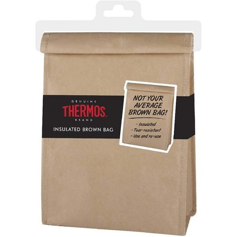 Reusable Lunch Thermos Insulated Bag Brown Paper Bag – Laxium