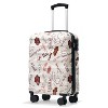 Fontoi Stylish Hard shell 20 Inch Suitcases Rolling Carry On Suitcase Cute Small Checked Luggage with Wheels for Travel, White 15.6"* 8.3"*21.7" - 2 of 4