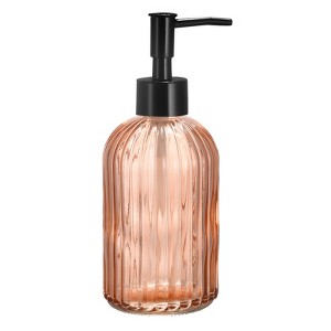Unique Bargains Glass Durable Hand Soap Dispenser with Black Pump for Kitchen Bathroom - 1 of 4