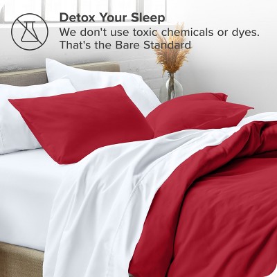 Red Hypoallergenic Microfiber Standard Pillow Sham Set