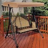 PURPLE LEAF Outdoor Swing Chair Patio Porch Swing - 2 of 4