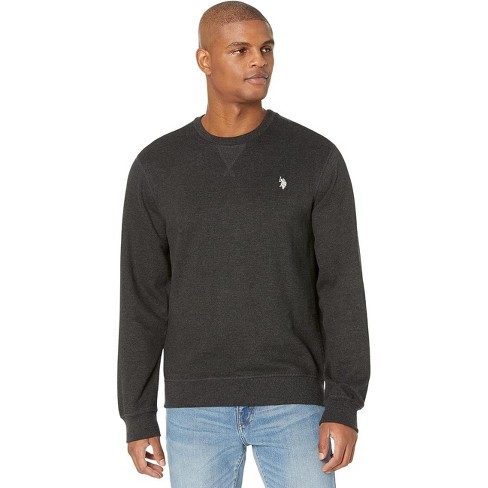 U.S. Polo Assn. Men s Classic Solid Crew Neck Sweatshirt Black Heather X Large