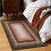 Braided Print Machine Washable Rug for Living Room Non-Slip Area Rug Stain Resistant Carpet for Dining Room Bedroom Nursery Office - 3 of 4