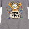 Girls' - Garfield - Tis The Season Graphic Short Sleeve Fleece Dress - 2 of 4