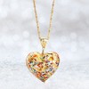 Ross-Simons Italian Multicolored Murano Glass Heart Pendant in 18kt Gold Over Sterling Size 1.63 - 3 of 4