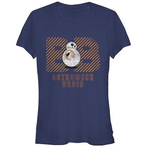 Juniors Womens Star Wars The Force Awakens BB-8 Astromech Droid Distressed T-Shirt - 1 of 3