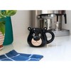 100 North ESNCHMG-BR Chubby Black Bear Face Character 20 ounce Glossy Ceramic Coffee Tea Cup Mug For Your Favorite Morning Brew - 4 of 4