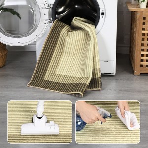 Modern Abstract Area Rug Machine Washable Rug for Living Room, Non-Slip Non Shedding Gradient Soft Carpet, Low Pile Indoor Foldable Printed Rug - 1 of 4