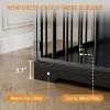 48 Inch Dog Crate Furniture, Farmhouse Dog Kennel with Bowl & Drawers, Heavy Duty Pet Crate Table for Medium Small Dogs for Living Room - 3 of 4
