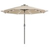Sonkuki 9ft LED Round Outdoor Patio Market Umbrella w/Aluminum Pole and 8 Sturdy Ribs - 2 of 4