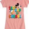 Girls' - Disney - 100 Days of School Mickey Mouse and Donald Duck Fitted Short Sleeve Graphic T-Shirt - 2 of 4