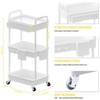 BEAFUP 3 Tier Rolling Storage Cart,Utility Cart With Drawers,Utility Cart Rolling Storage Organizer Tool For Kitchen,Bathroom,Living Room - 3 of 4