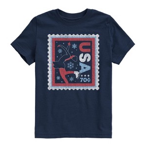 Boys' - Instant Message - Figure Skater Stamp Short Sleeve Graphic T-Shirt - 1 of 4