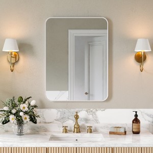 Bathroom Mirror,Rounded Rectangle Vanity Mirror for Over Sink,Wall Mirror,HD Tempered Glass & Anti-Rust Aluminum Frame - 1 of 4